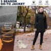 33,000ft Women's Waterproof Softshell Long Rain Jacket with ...