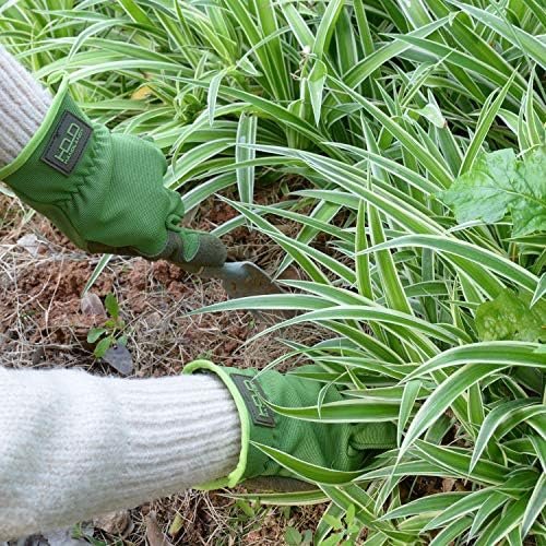 HANDLANDY Men Leather Gardening Gloves, Utility Work Gloves ...