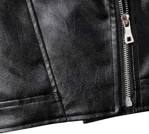 Toddler Girls Motorcycle Leather Jacket - A Piece of Zipper ...