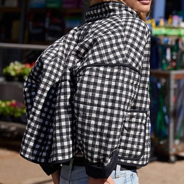 Womens Cropped Floral Puffer Jacket Lightweight Open Front L...