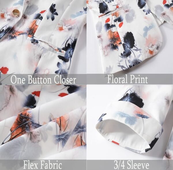 Beninos Womens 3/4 Sleeve Lightweight Office Work Suit Jacke...