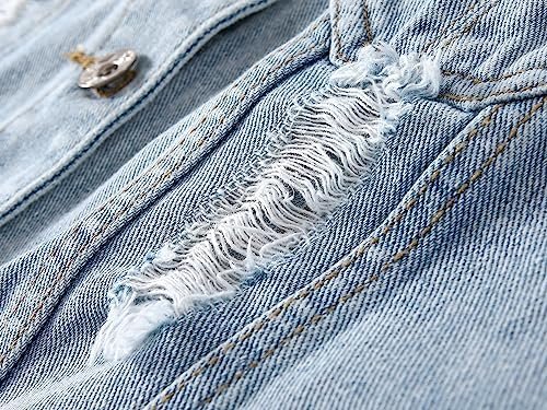 Kedera Womens Denim Jean Vest Classic Junior Button Up Cropp...