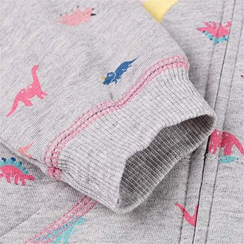 Baby Girl Zip-up Jacket Rainbow Unicorn Cotton Hoodie Sweats...