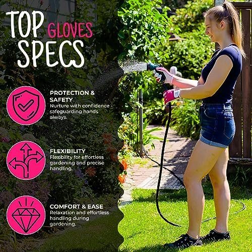 Gardening Gloves for Women Leather Thorn Safety Garden Heavy...