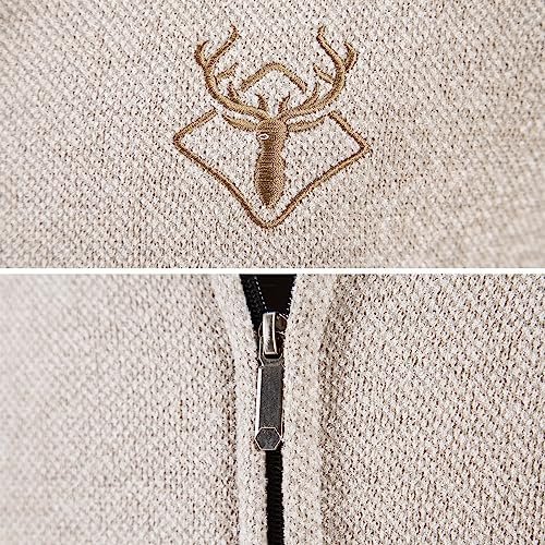 Mylldey Mens Casual Full Zip Cardigan Sweaters Cable Knit Ja...
