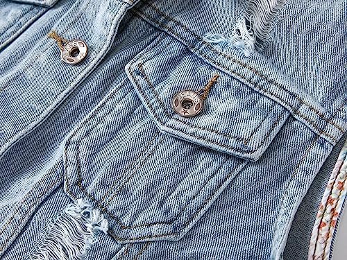 Kedera Womens Denim Jean Vest Classic Junior Button Up Cropp...