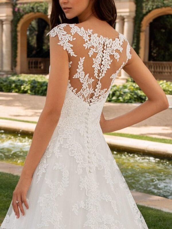 Wedding Dresses for Women Bride V Neck A Line Bridal Gowns T...
