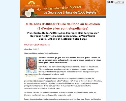 horizonbe-x400-thumb.jpg Horizon Bien-être Edition Spéciale: Le Secret de l’Huile de Coco Révélé