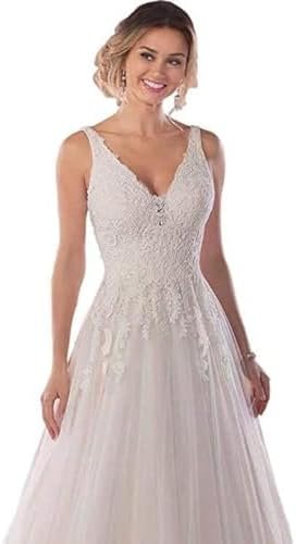 Women's Boho Wedding Dresses for Bride Lace Applique A Line ...