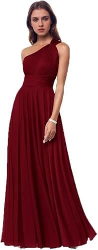 Kyeuan One Shoulder Bridesmaid Dresses with Pockets Chiffon ... Kyeuan One Shoulder Bridesmaid Dresses with Pockets Chiffon ...