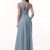 Kyeuan One Shoulder Bridesmaid Dresses with Pockets Chiffon ...