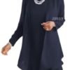 2 Pieces Mother of The Bride Dresses for Wedding Long Sleeve...