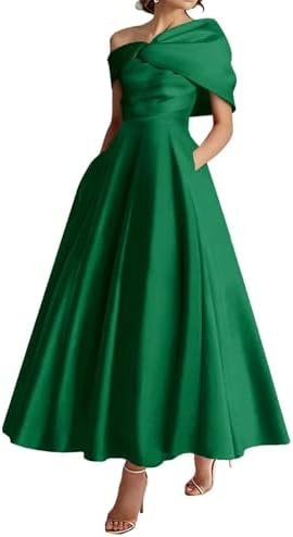 Verngo One Shoulder Mother of The Bride Dresses for Women Sa...
