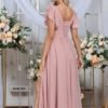 Rmaytiked Bridesmaid Dresses for Women with Slit V Neck Flut...