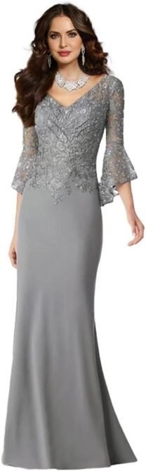 Mother of The Bride Dresses Long Mermaid Lace Formal Evening...