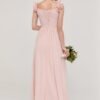 Chiffon Bridesmaid Dresses for Women with Pleated Shoulder F...