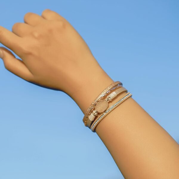 FANCY SHINY Leather Wrap Bracelet Boho Cuff Bangle Bracelets...