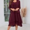 Mother of The Bride Dresses for Wedding Scoop Neck A Line Te...