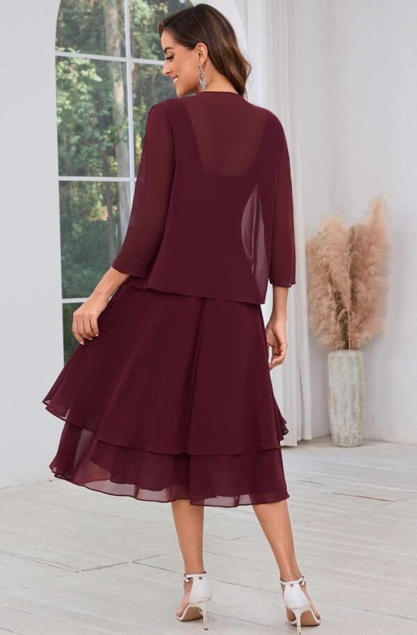 Mother of The Bride Dresses for Wedding Scoop Neck A Line Te...