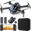 Drone with Camera 1080P HD FPV Foldable Mini Drone for Beginners Kids Adults, Drone with One Key Take Off/Landing, Gesture Selfie, Altitude Hold, 3D Flip, Easy to Fly, 2 Batteries, Toys for Boys Girls