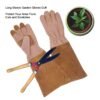 HLDD HANDLANDY Long Gardening Gloves, Pigskin Leather Thorn ...