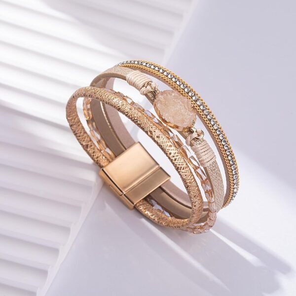 FANCY SHINY Leather Wrap Bracelet Boho Cuff Bangle Bracelets...