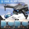 Drone with Camera 1080P for Kids Adults, Foldable HD FPV Mini Drone with 2 Batteries, One Key Take Off/Land, Altitude Hold, Headless Mode, 360°Flip, Gravity Control, Gestures Selfie, 3 Speed Mode, Waypoint Fly