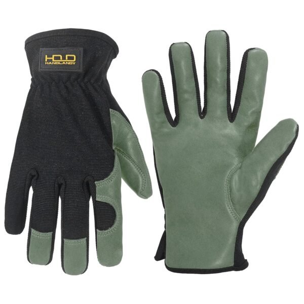 HLDD HANDLANDY Garden Gloves Men, Leather Utility Work Glove...