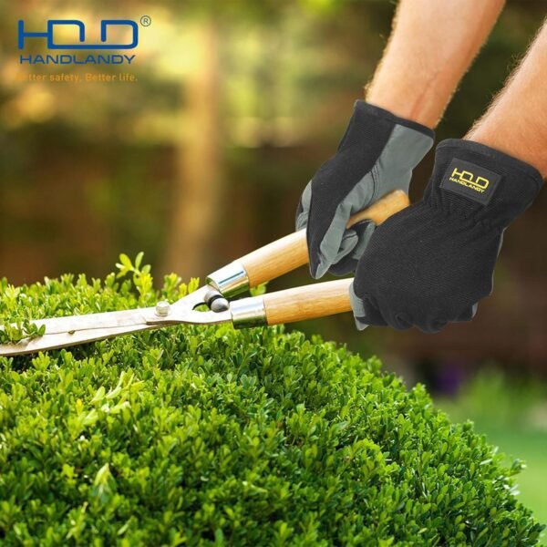 HLDD HANDLANDY Garden Gloves Men, Leather Utility Work Glove...