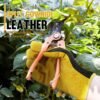 HANDLANDY Men Leather Gardening Gloves, Utility Work Gloves ...