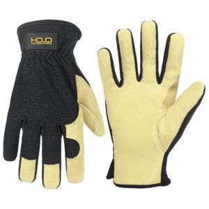 HLDD HANDLANDY Mens Leather Gardening Gloves, Utility Work G... HLDD HANDLANDY Mens Leather Gardening Gloves, Utility Work G...