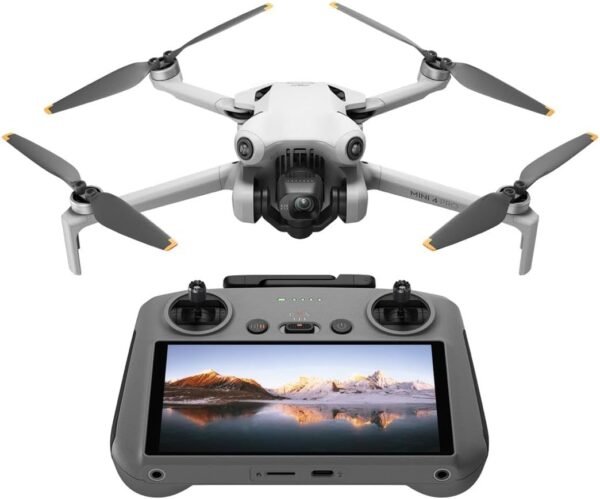 51BIkgUhA3L._AC_SL1200_.jpg DJI Mini 4 Pro (DJI RC 2), Folding Mini-Drone with 4K HDR Video Camera for Adults, Under 0.549 lbs/249 g, 34 Mins Flight Time, 20 km Max Video Transmission Distance, Omnidirectional Vision Sensing