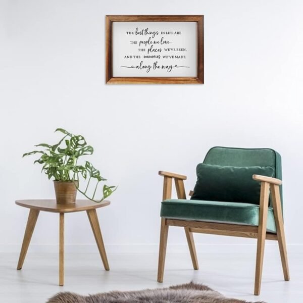 CHDITB The Best Things in Life Framed Wood Sign Plaque(16"×1...