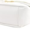 Tassel Accent Crossbody Bag with Flap Top (White)