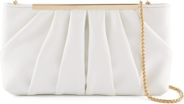 Clutch Purse Dressy Pleated Formal Evening Bag Simple Classy...