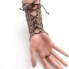 Bronzing Fingerless Gloves Women Gothic Floral Lace Steampun...