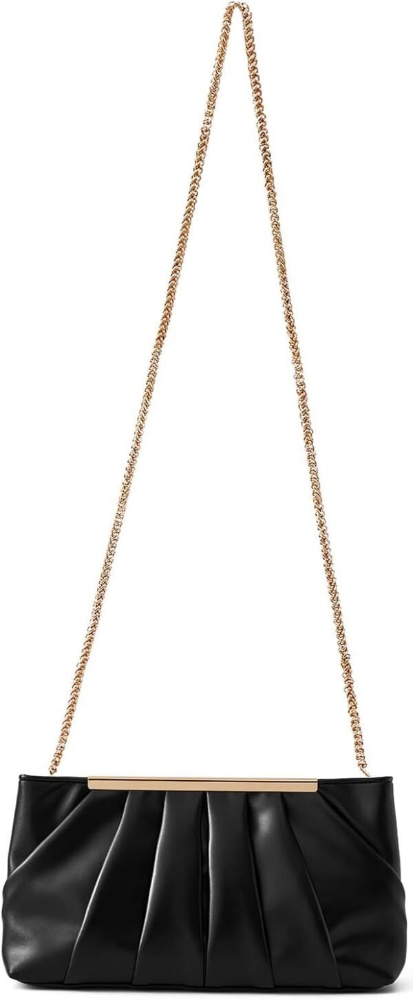 Clutch Purse Dressy Pleated Formal Evening Bag Simple Classy...