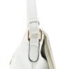 Tassel Accent Crossbody Bag with Flap Top (White)