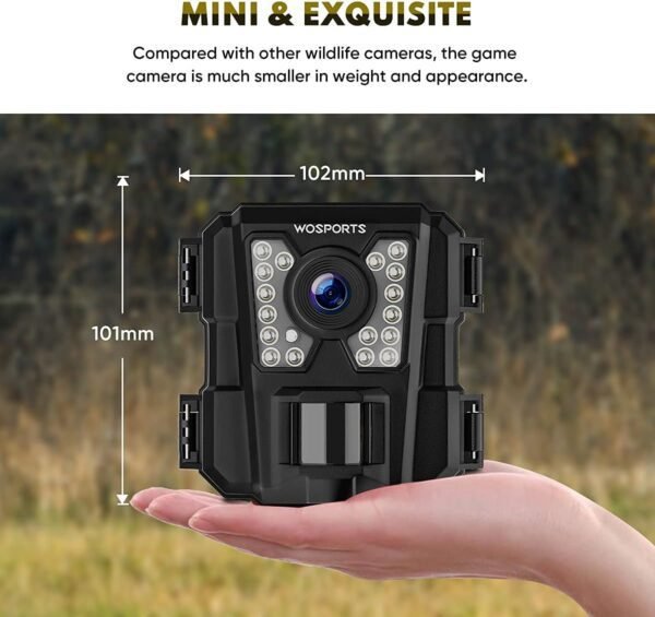 WOSPORTS Mini Trail Camera 2 Pack 24MP 1080P HD, Hunting Cam...