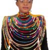 BAZINRICHE Women's Handmade Necklaces Ankara Kente Necklace ...