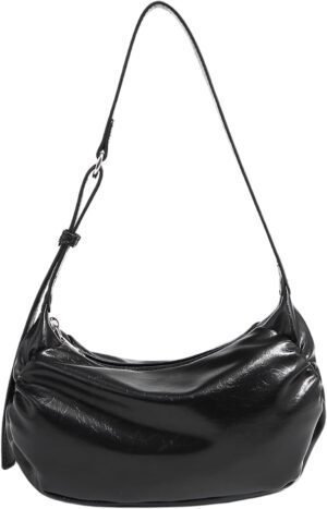 Women's Elegant Basic Shoulder Bag Zipper Lightweight Top Ha... Women's Elegant Basic Shoulder Bag Zipper Lightweight Top Ha...