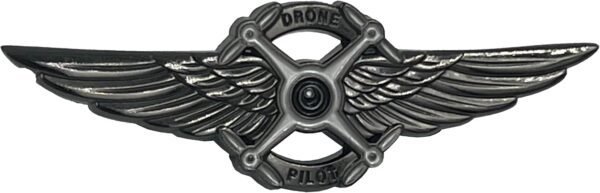 BL5-013 Full Size UAS FAA Commercial Drone Pilot Wings pin Black Tactical
