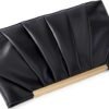 Clutch Purse Dressy Pleated Formal Evening Bag Simple Classy...