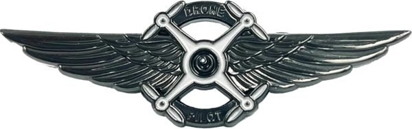BL5-013 Full Size UAS FAA Commercial Drone Pilot Wings pin Black Tactical