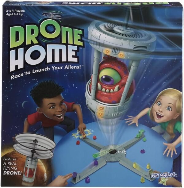 Drone Home — First Ever Game with a Real, Flying Drone — Great, Family Fun — for 2-4 Players — for Ages 8+