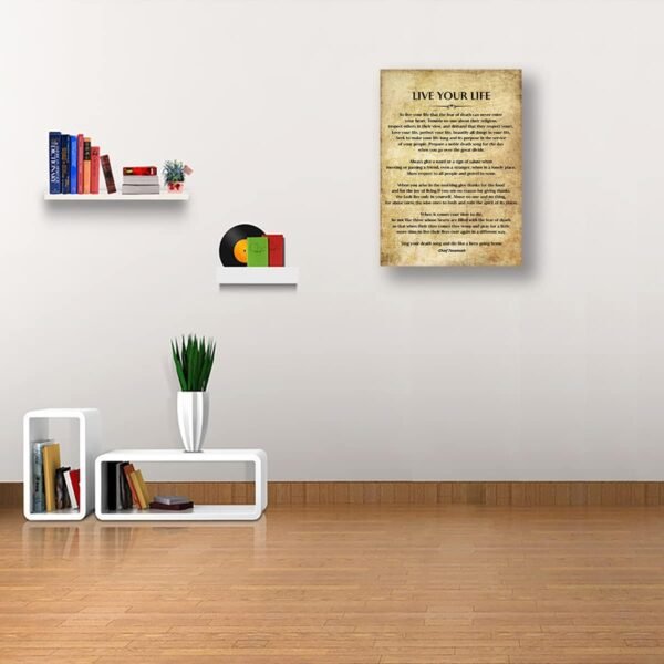 Live Your Life Poem Framed Motivational Wall Art Prints Vint...