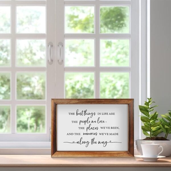 CHDITB The Best Things in Life Framed Wood Sign Plaque(16"×1...