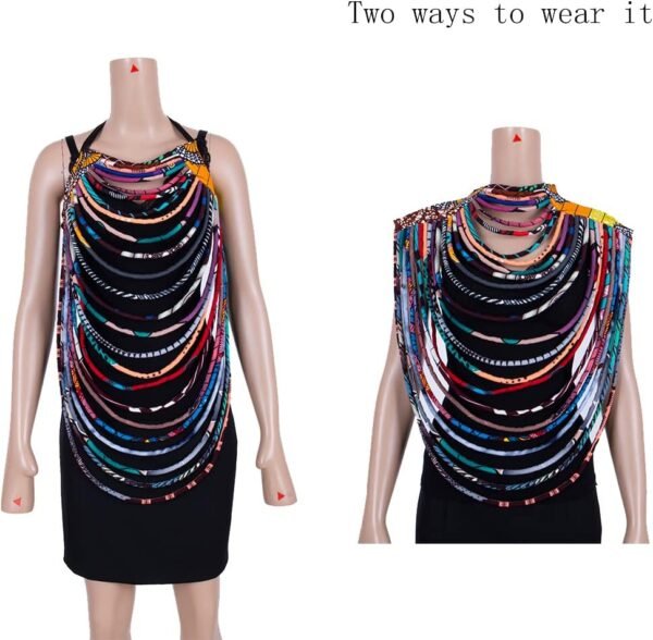 BAZINRICHE Women's Handmade Necklaces Ankara Kente Necklace ...