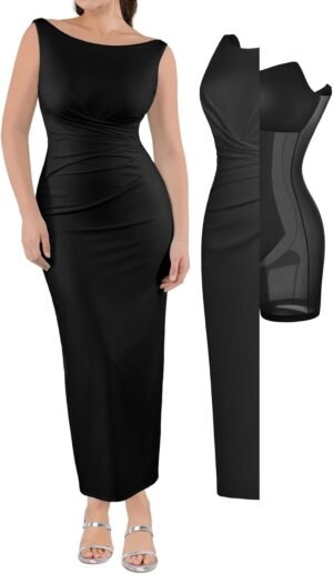 Popilush Formal Office Dresses for Women - Long Dress - Popilush Formal Office Dresses for Women - Long Dress - Ruch...