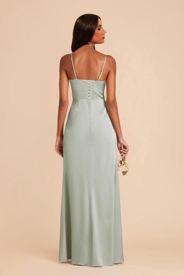 Women's Spaghetti Straps Bridesmaid Dresses Long with Slit C...